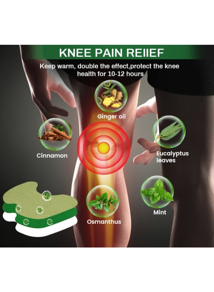 ERAYCEE 12pcs Natural Wormwood Self-Heating Pads Instant Relief from Pain Plasters Can Effectively Promote Blood Circulation and Relieve Joint Pain Promotes Blood Circulation for Knee, Back, Neck - Image 2